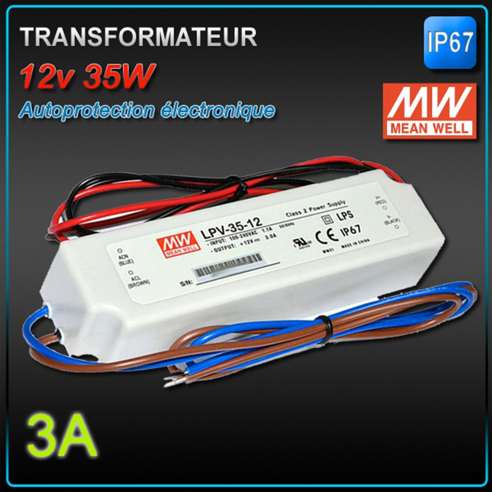 Transformateur Led 24V MEANWELL 150W - Eclairage led