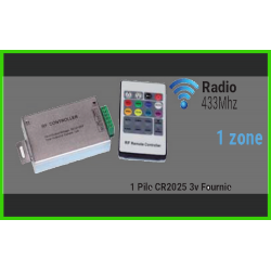 Télécommande Radio RGB 20 Touches 1 Zone